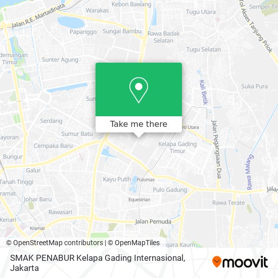 SMAK PENABUR Kelapa Gading Internasional map