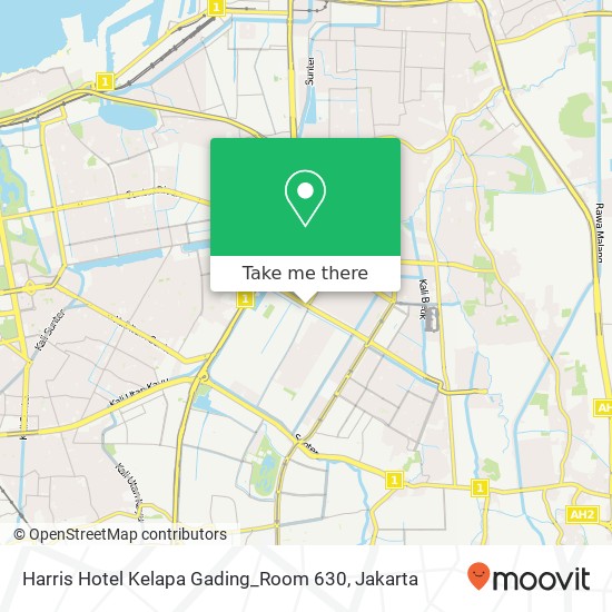 Harris Hotel Kelapa Gading_Room 630 map