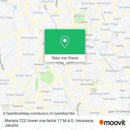 Menara TCC tower one lantai 17 M.A.G. Insurance map