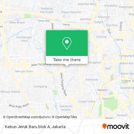 Kebun Jeruk Baru blok A map