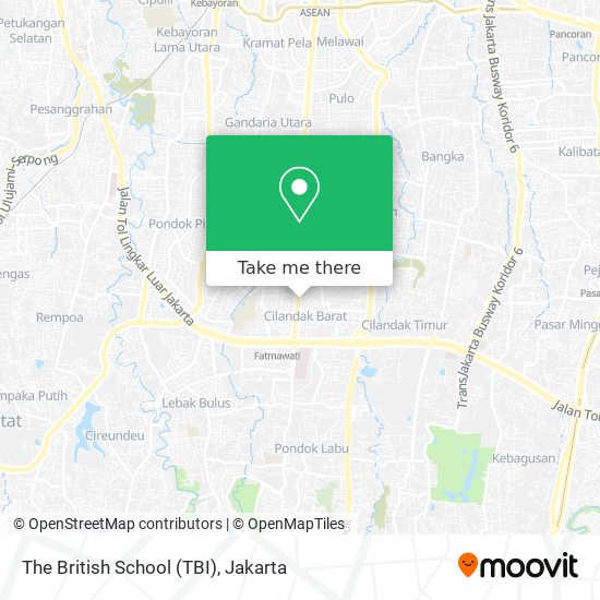 The British School (TBI) map