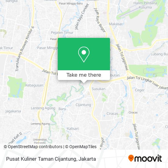 Pusat Kuliner Taman Cijantung map