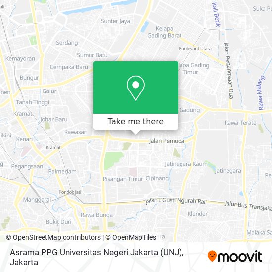 Asrama PPG Universitas Negeri Jakarta (UNJ) map