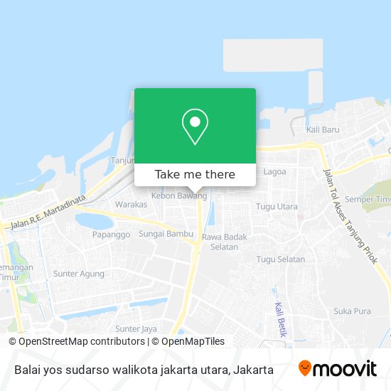 Balai yos sudarso walikota jakarta utara map