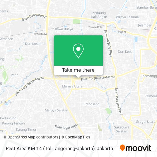 Rest Area KM 14 (Tol Tangerang-Jakarta) map