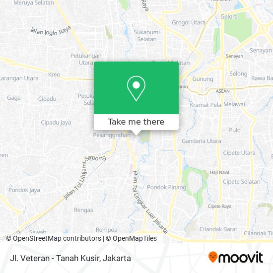 Jl. Veteran - Tanah Kusir map