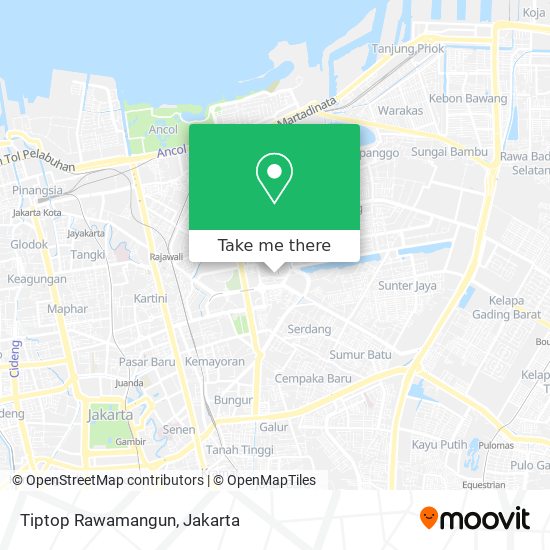 Tiptop Rawamangun map