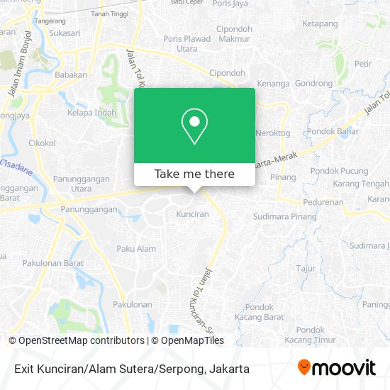 Exit Kunciran / Alam Sutera / Serpong map