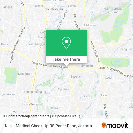 Klinik Medical Check Up RS Pasar Rebo map