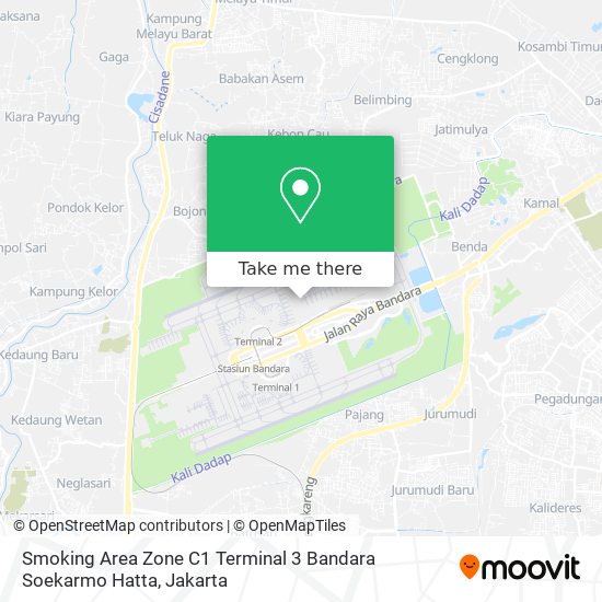 Smoking Area Zone C1 Terminal 3 Bandara Soekarmo Hatta map