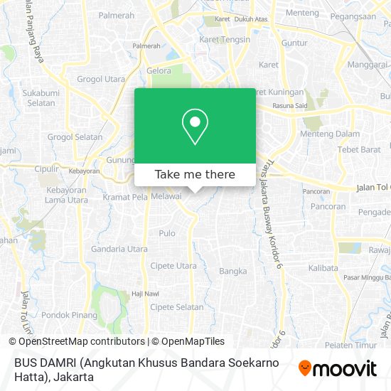 BUS DAMRI (Angkutan Khusus Bandara Soekarno Hatta) map