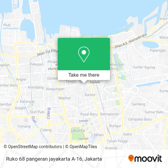 Ruko 68 pangeran jayakarta A-16 map