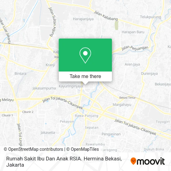 Rumah Sakit Ibu Dan Anak RSIA. Hermina Bekasi map