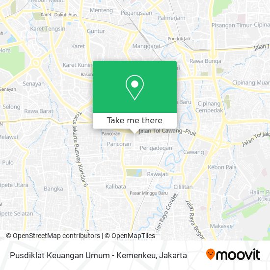 Pusdiklat Keuangan Umum - Kemenkeu map