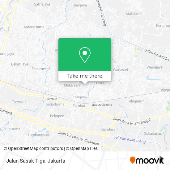 Jalan Sasak Tiga map