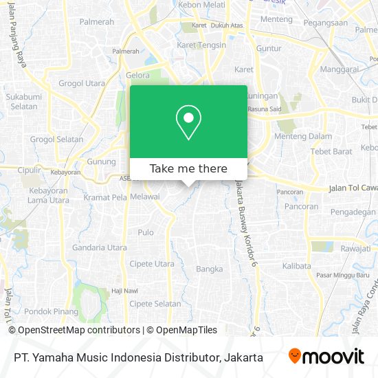 PT. Yamaha Music Indonesia Distributor map