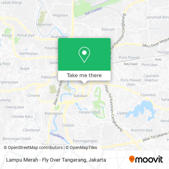 Lampu Merah - Fly Over Tangerang map