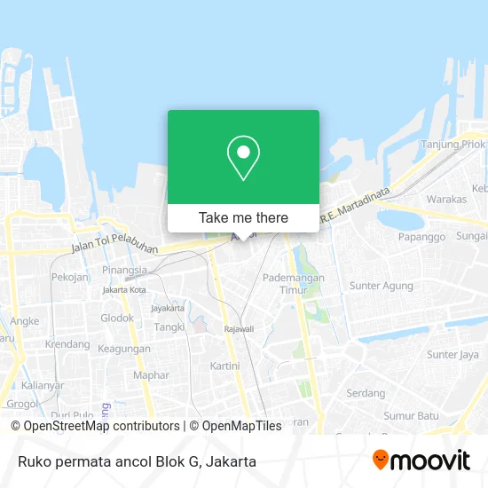 Ruko permata ancol Blok G map