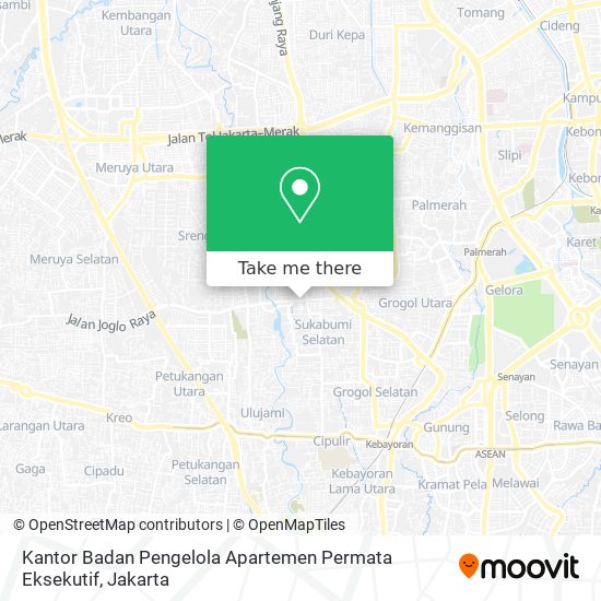 Kantor Badan Pengelola Apartemen Permata Eksekutif map