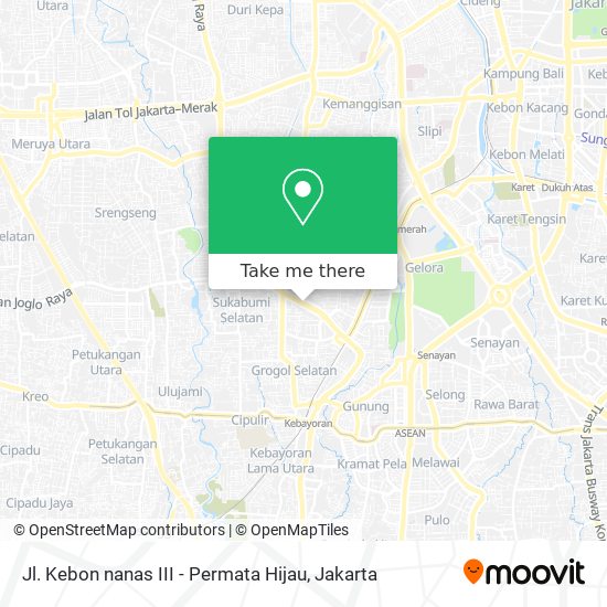 Jl. Kebon nanas III - Permata Hijau map
