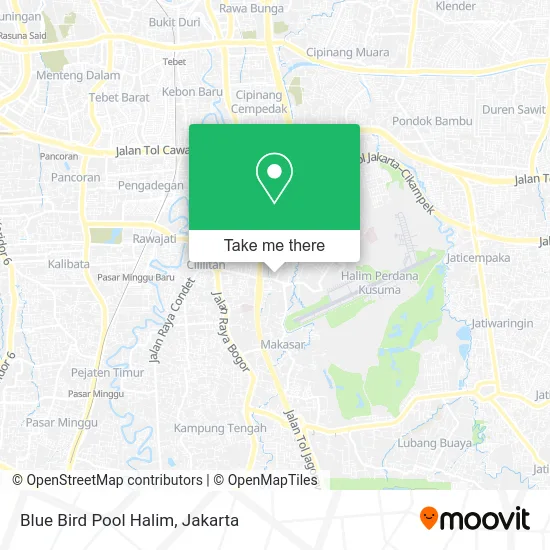 Blue Bird Pool Halim map