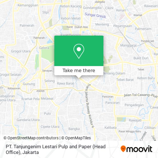 PT. Tanjungenim Lestari Pulp and Paper (Head Office) map