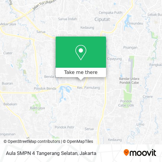 Aula SMPN 4 Tangerang Selatan map
