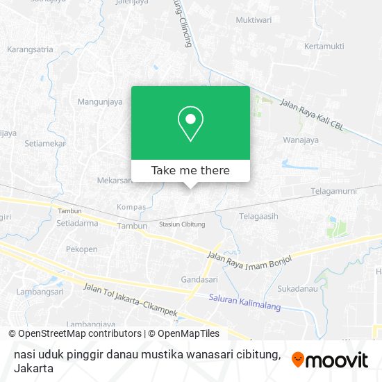 nasi uduk pinggir danau mustika wanasari cibitung map
