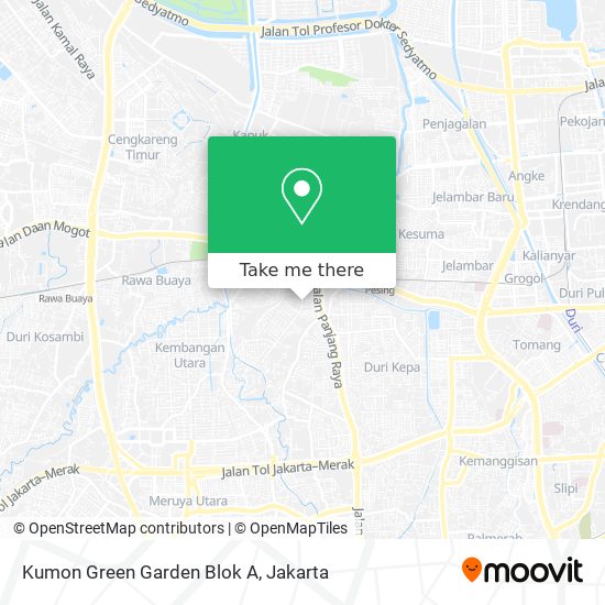 Kumon Green Garden Blok A map