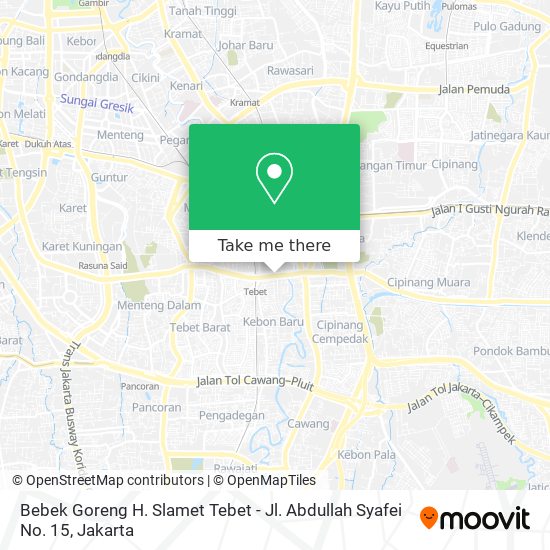 Bebek Goreng H. Slamet Tebet - Jl. Abdullah Syafei No. 15 map