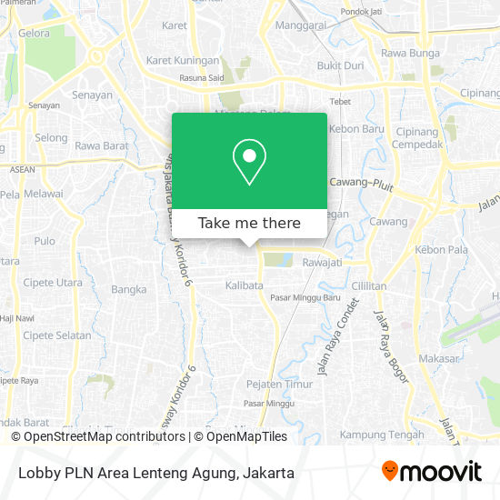 Lobby PLN Area Lenteng Agung map