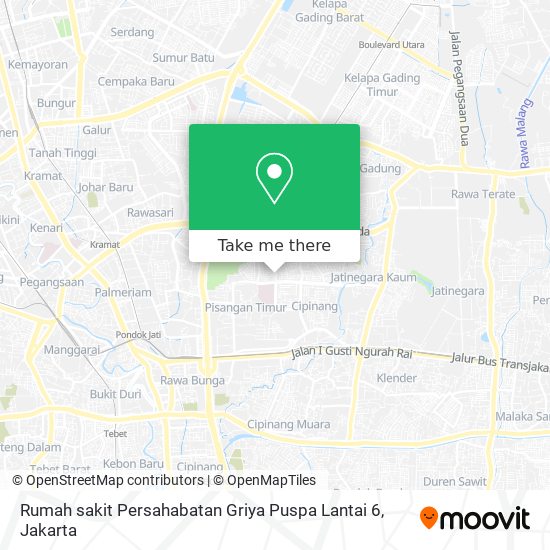 Rumah sakit Persahabatan Griya Puspa Lantai 6 map