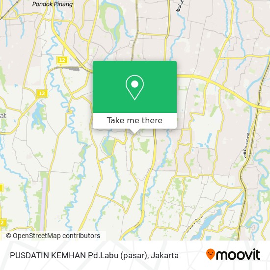 PUSDATIN KEMHAN Pd.Labu (pasar) map