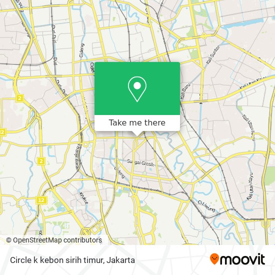 Circle k kebon sirih timur map