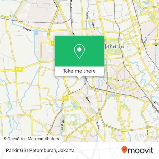 Parkir GBI Petamburan map