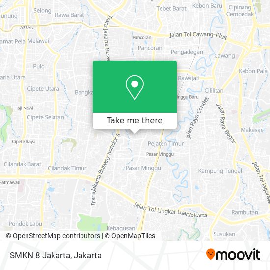 SMKN 8 Jakarta map