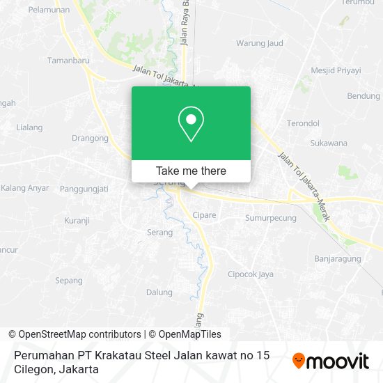 Perumahan PT Krakatau Steel Jalan kawat no 15 Cilegon map
