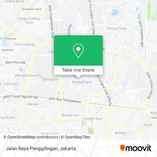 Jalan Raya Penggilingan map