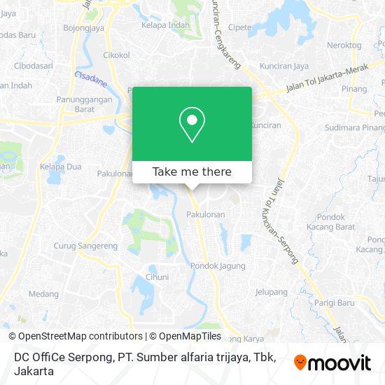 DC OffiCe Serpong, PT. Sumber alfaria trijaya, Tbk map