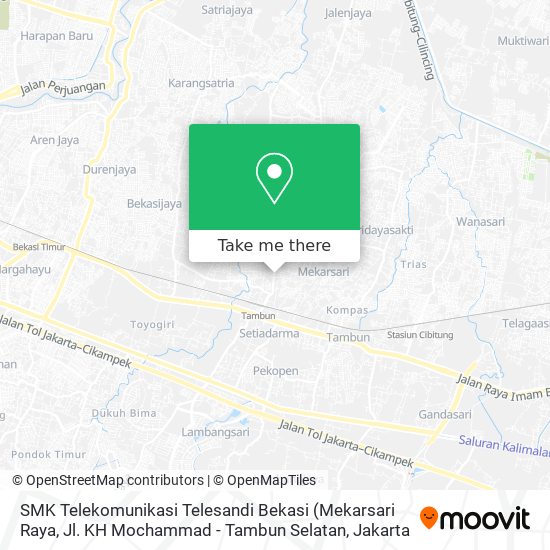 SMK Telekomunikasi Telesandi Bekasi map