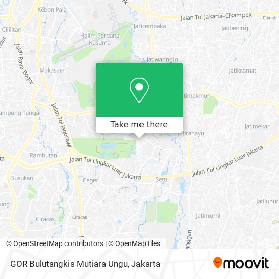 GOR Bulutangkis Mutiara Ungu map