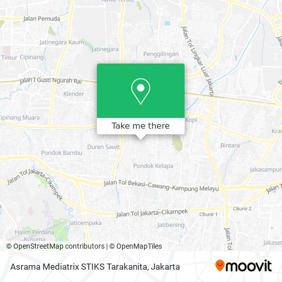 Asrama Mediatrix STIKS Tarakanita map