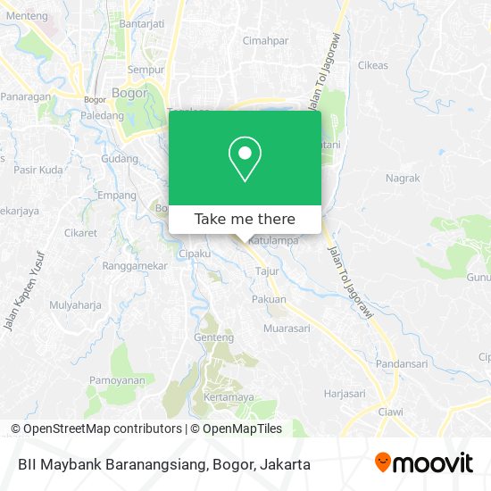 BII Maybank Baranangsiang, Bogor map