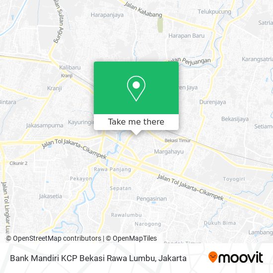 Bank Mandiri KCP Bekasi Rawa Lumbu map
