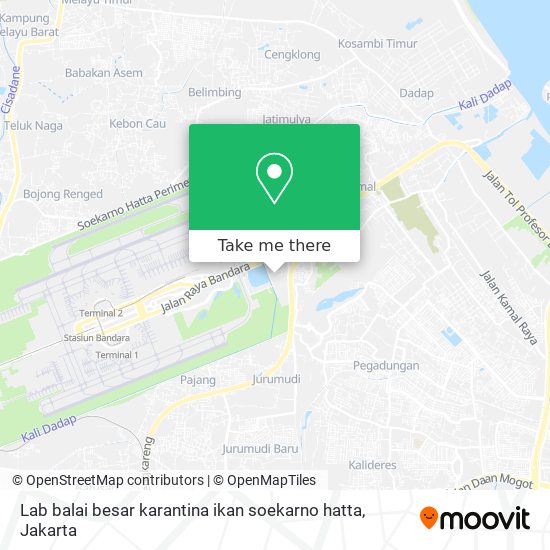 Lab balai besar karantina ikan soekarno hatta map