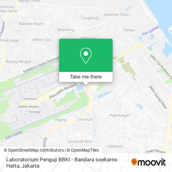 Laboratorium Penguji BBKI - Bandara soekarno Hatta map