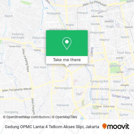 Gedung OPMC Lantai 4 Telkom Akses Slipi map