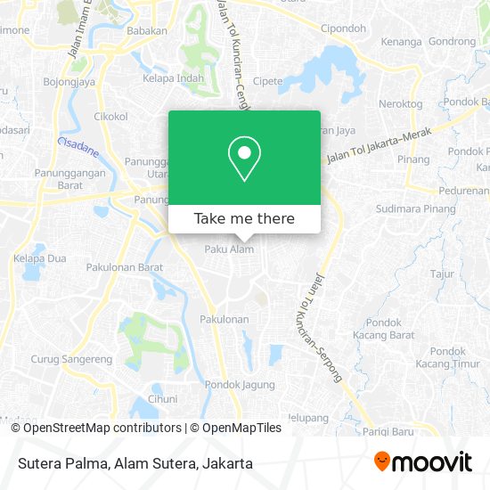 Sutera Palma, Alam Sutera map