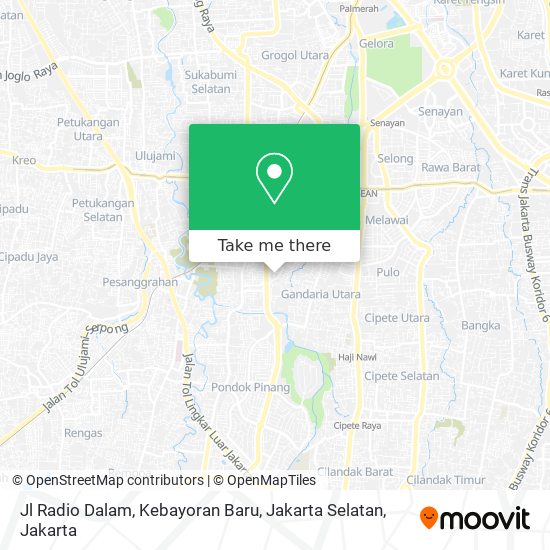 Jl Radio Dalam, Kebayoran Baru, Jakarta Selatan map