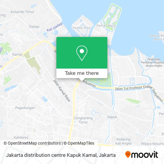 Jakarta distribution centre Kapuk Kamal map